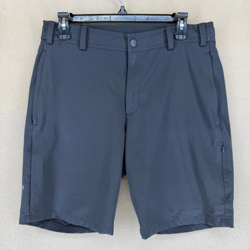 Mack Weldon Men's Charcoal Gray Technical‎ Shorts Size Small Zip Pocket Stretch